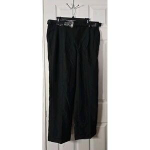 Bocaccio Mens Dress Pants Size 36 X 30 NWT Black Pleated & Cuffed